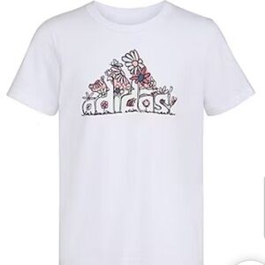 adidas Big Girls Crew Neck Short Sleeve Graphic T-Shirt